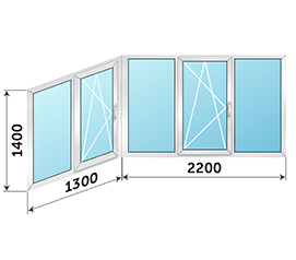 Холодное окно на лоджию раздвижное ALUTECH 3500x1400